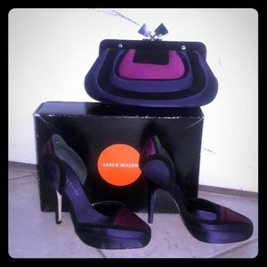Karen Millen heels & matching purse